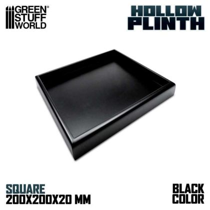 Hollow squared display 20x20 cm Black