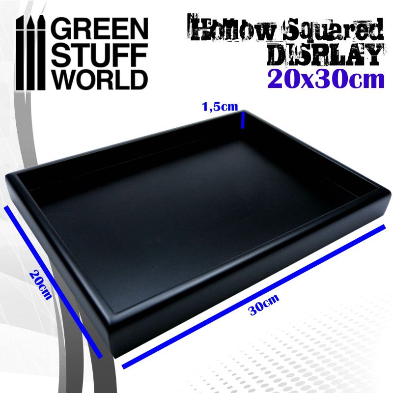 Hollow squared display 20x30 cm Black
