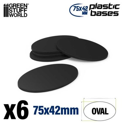 Plastic Bases - Oval Pill 75x42mm AOS