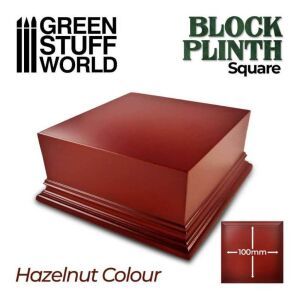 Square Top Display Plinth 8x8 cm - Hazelnut Brown