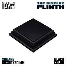 Square Top Display Plinth 8x8 cm - Black