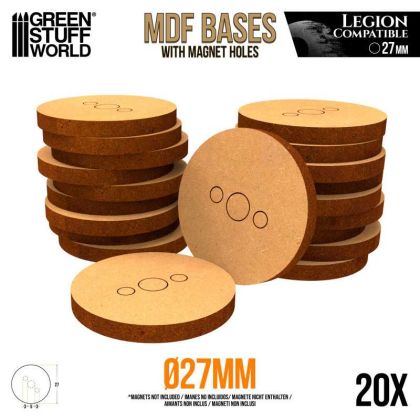 MDF Bases - Round 27 mm (Legion)