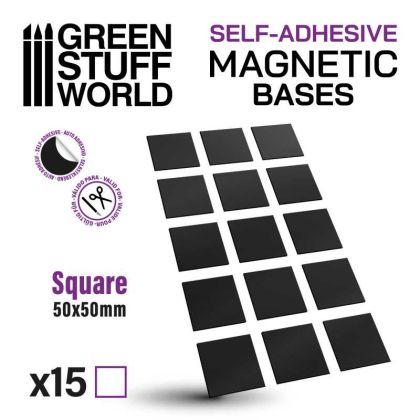 Square Magnetic Sheet SELF-ADHESIVE -  50x50mm