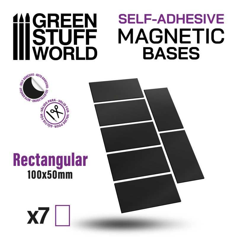 Rectangular Magnetic Sheet SELF-ADHESIVE -  100x50mm