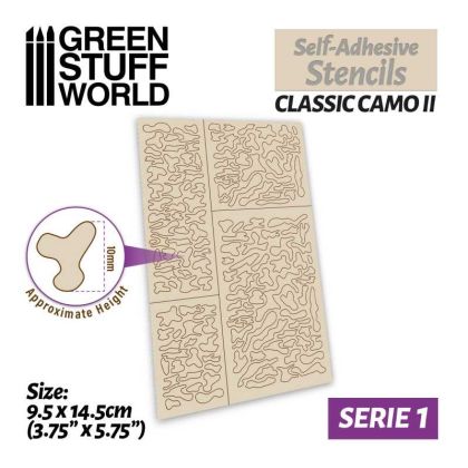 Self-adhesive stencils - Classic Camo 2
