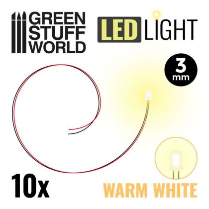 Warm White LED Lights - 3mm