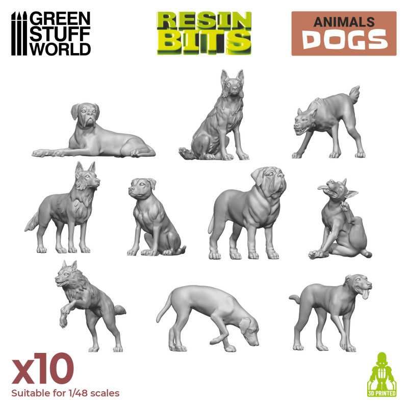 3D printed set - Dogs 1:48