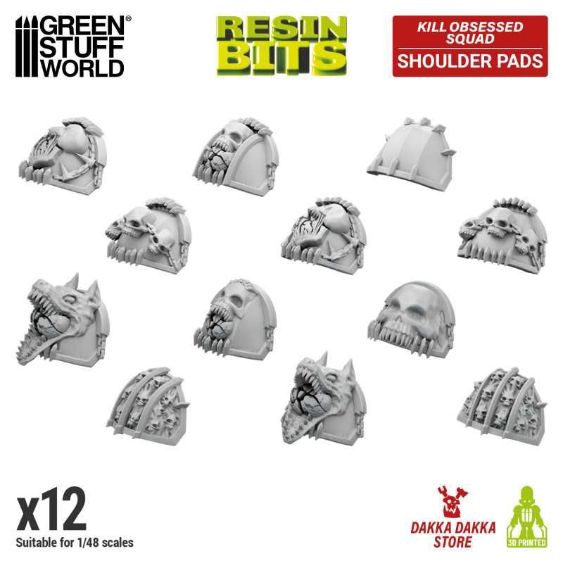 DakkaDakka - Kill Obsessed Squad - Khorne Shoulder Pads 1:48