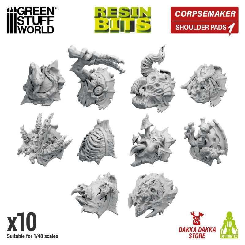 DakkaDakka - Corpse Maker - Nurgle Shoulder Pads 01 1:48