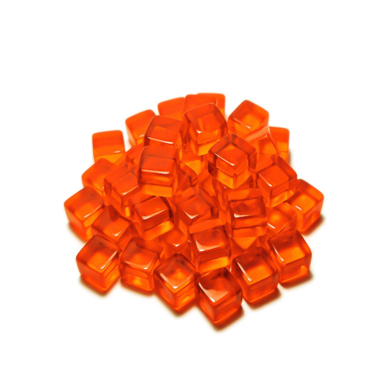 Gaming Tokens - Orange Cubes 8mm