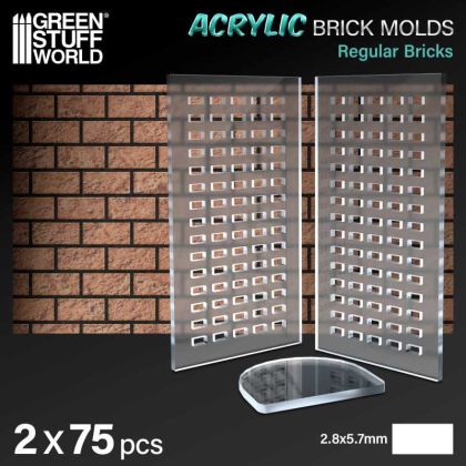 Acrylic molds - Bricks size: 2.85 x 5.7 mm