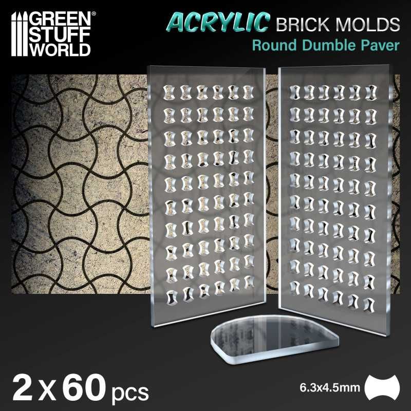 Acrylic molds - Round Dumble Paver