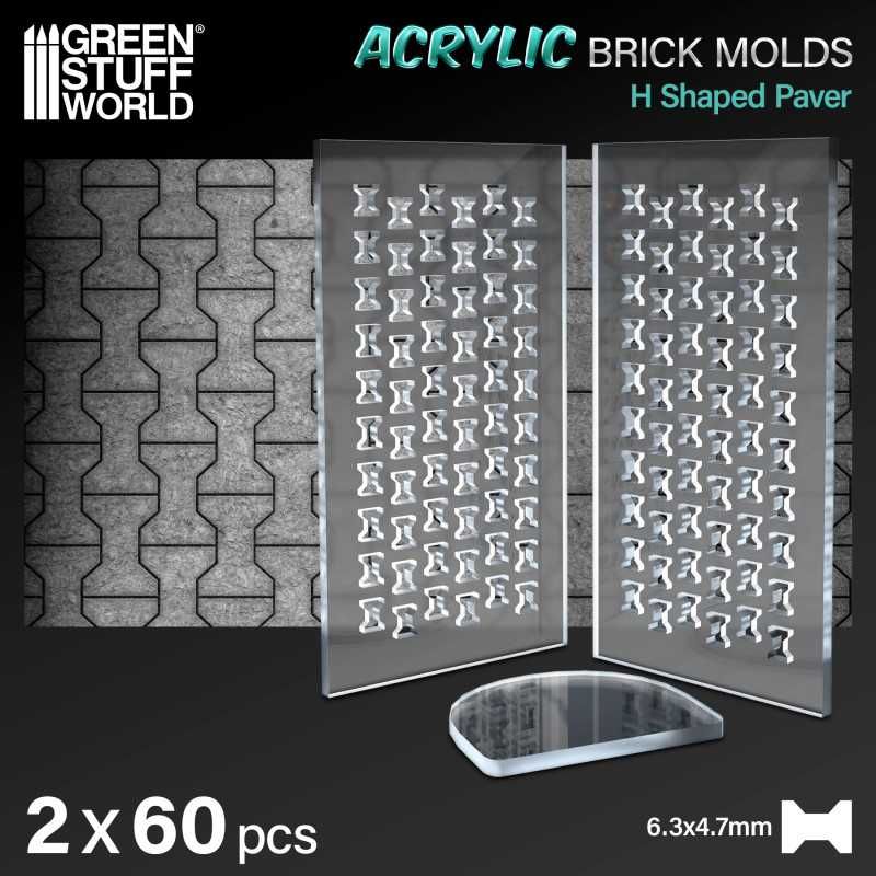 Acrylic molds - H Shaped Paver