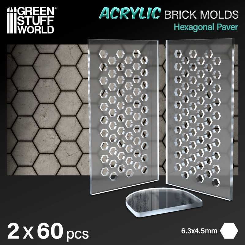Acrylic molds - Hexagonal Paver