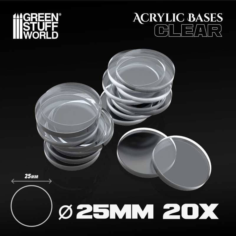 Acrylic Bases - Round 32 mm CLEAR