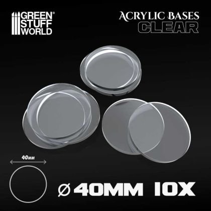Acrylic Bases - Round 40 mm CLEAR