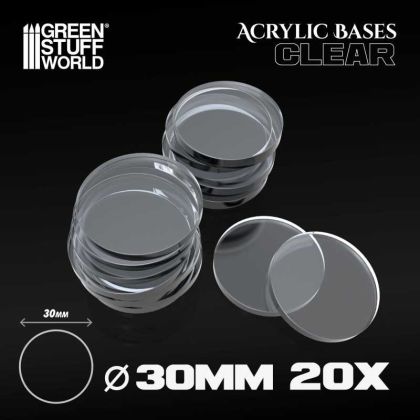 Acrylic Bases - Round 30 mm CLEAR