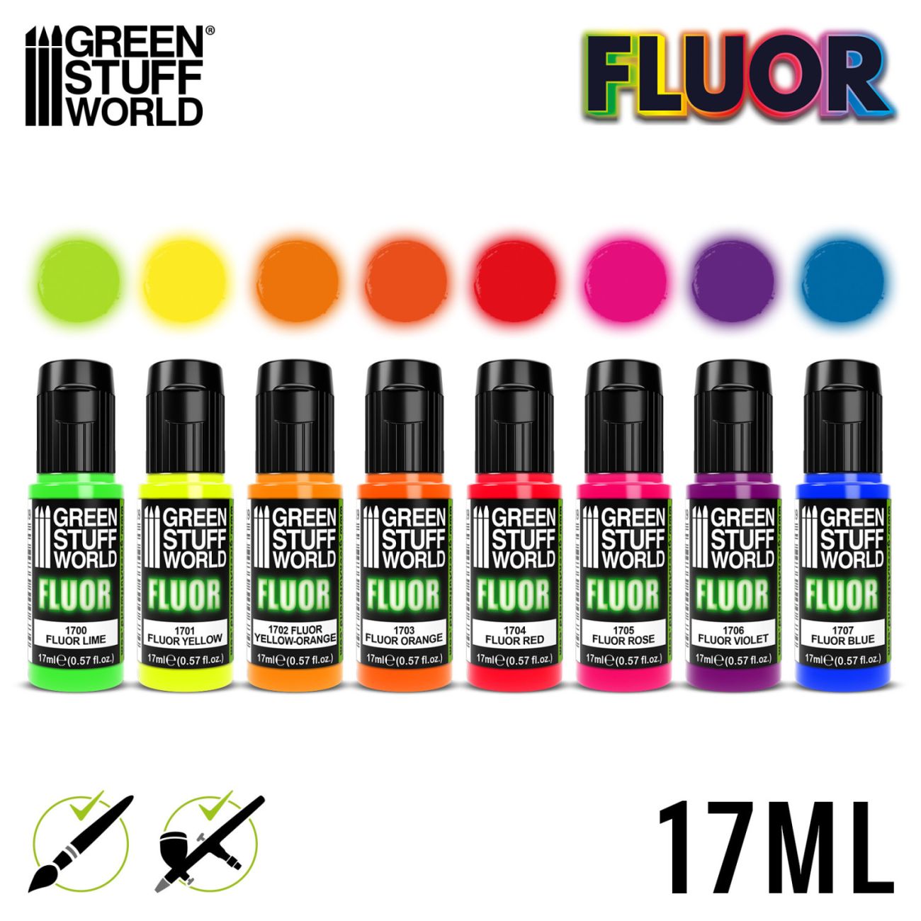 Set x8 Fluor Paints