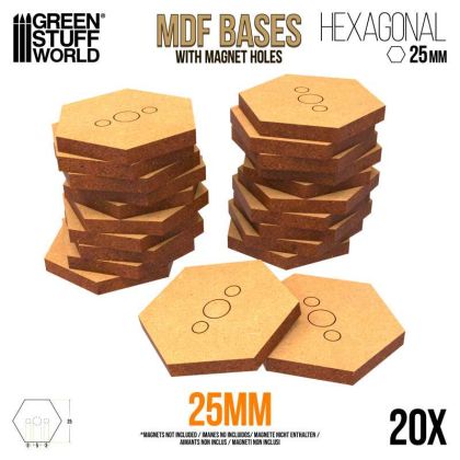 MDF Hex bases 25 mm