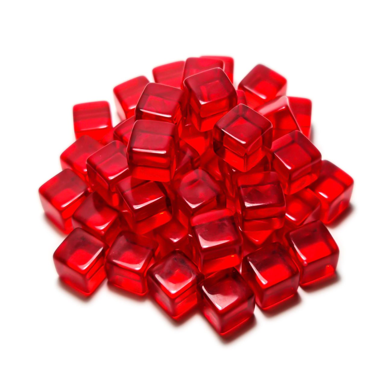 Red Acrylic Cube tokens
