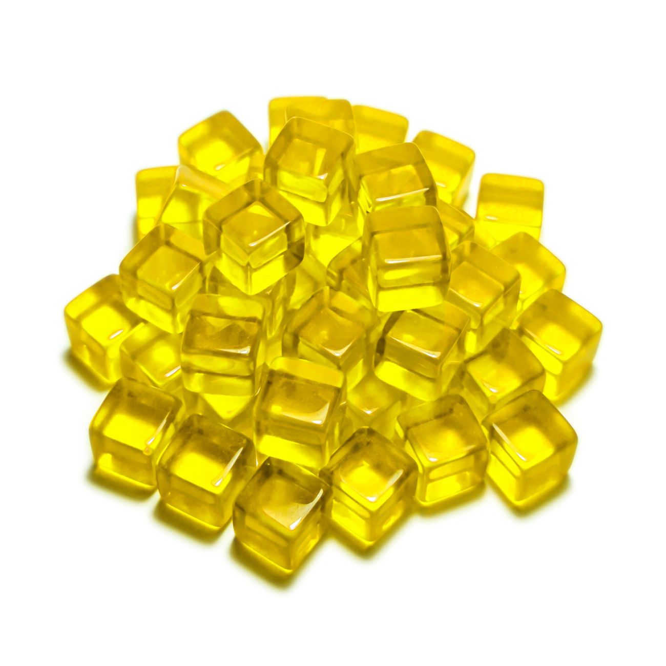 Yellow Acrylic Cube tokens