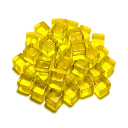 Yellow Acrylic Cube tokens 10mm