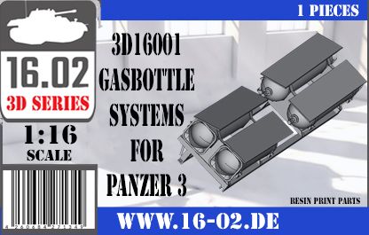 1:16 Gasbottlesystems for Panzer 3