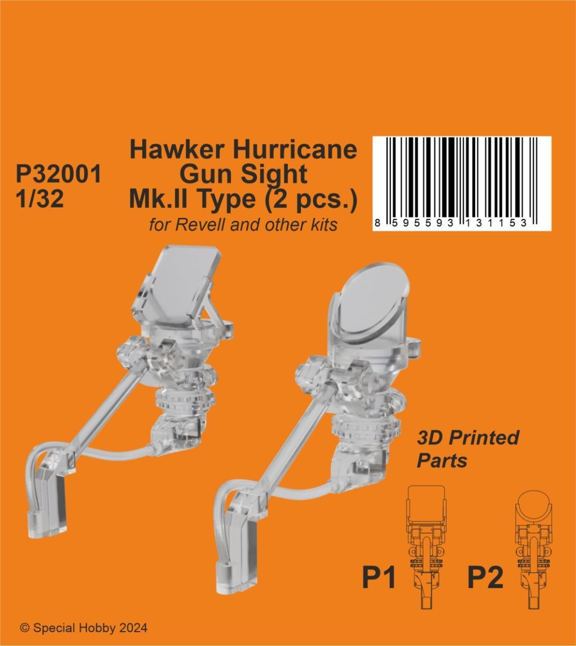 1:32 Hawker Hurricane Gun Sight Mk.II Type (2 pcs.)