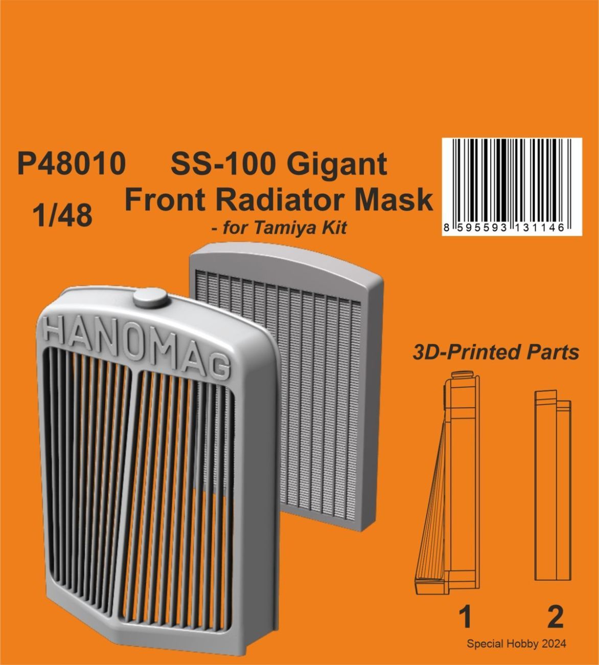 1:48 SS-100 Gigant Front Radiator Mask