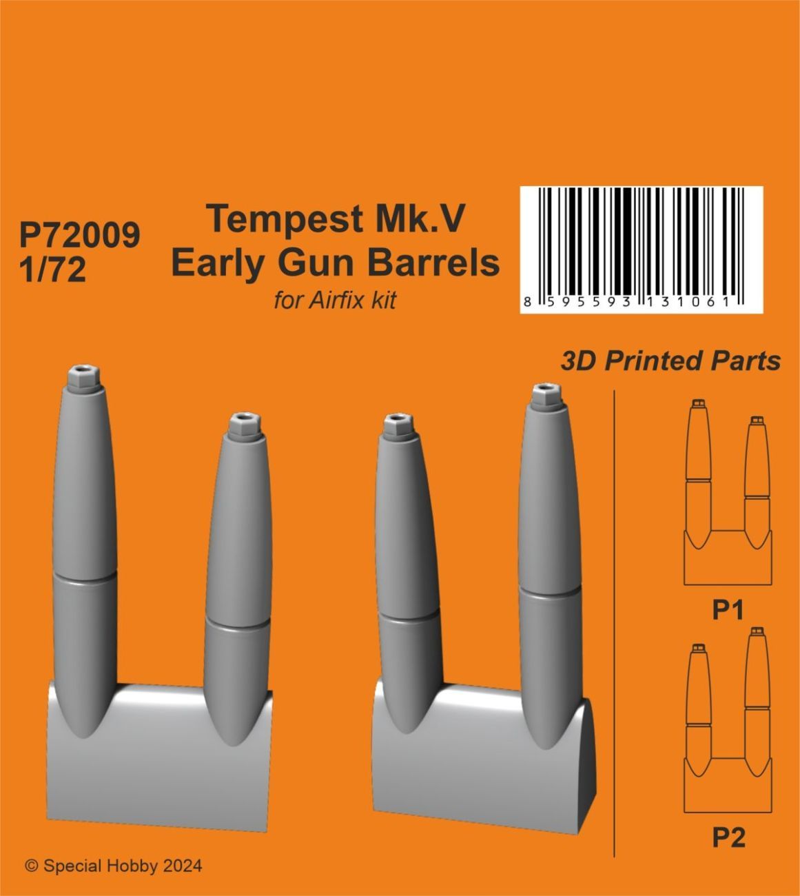 1:72 Tempest Mk.V Early Gun Barrels