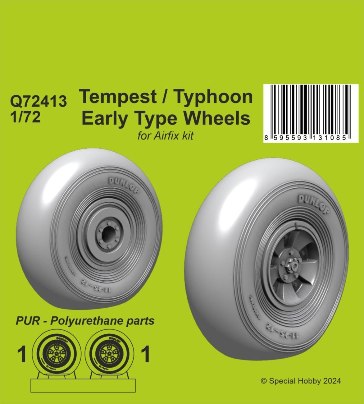 1:72  Tempest/Typhoon Early type Wheels