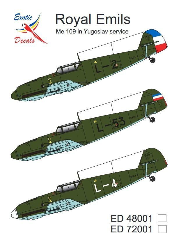 1:72 Royal Emils - Me 109 in Yugoslav service
