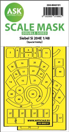 1:48 Siebel Si 204E double-sided realy fit and self adhesive express mask for Special Hobby