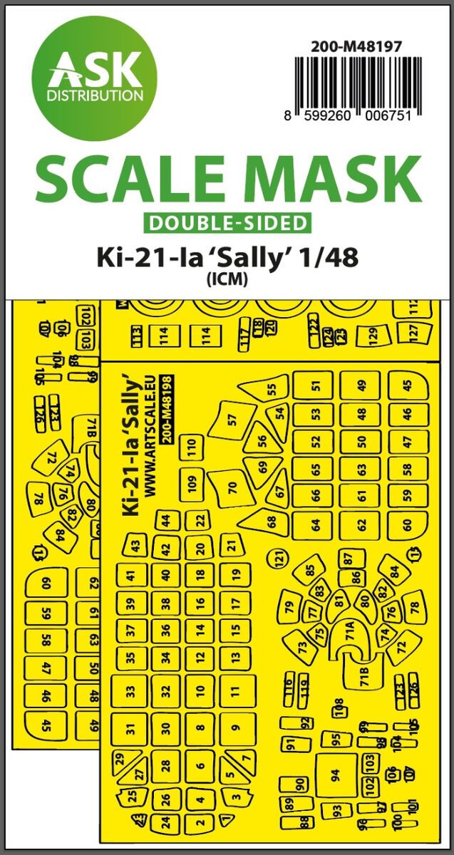 1:48 Ki-21-Ia Sally double-sided express fit mask for ICM