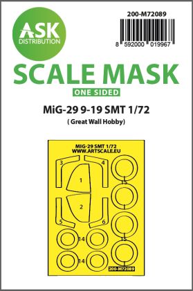 1:72 MiG-29 9-19 SMT one-sided express fit mask for GWH