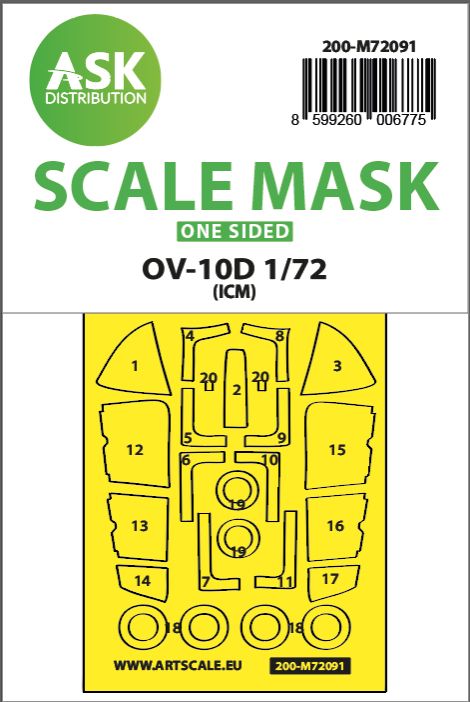 1:72 OV-10D Bronco one-sided express fit mask for ICM