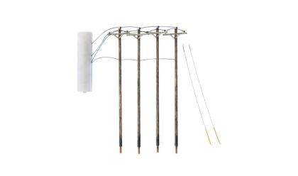Pre-Wired Poles - Single Crossbar - HO Scale