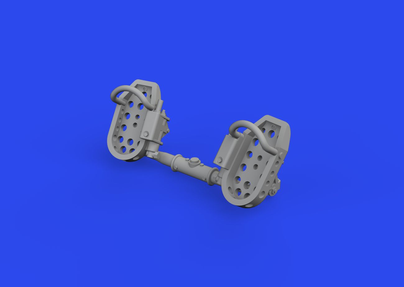 1:72 Messerschmitt Bf-109E rudder pedals late PRINT