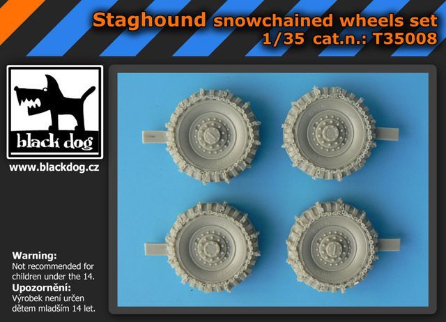 1:35 Staghound snowchained wheels set