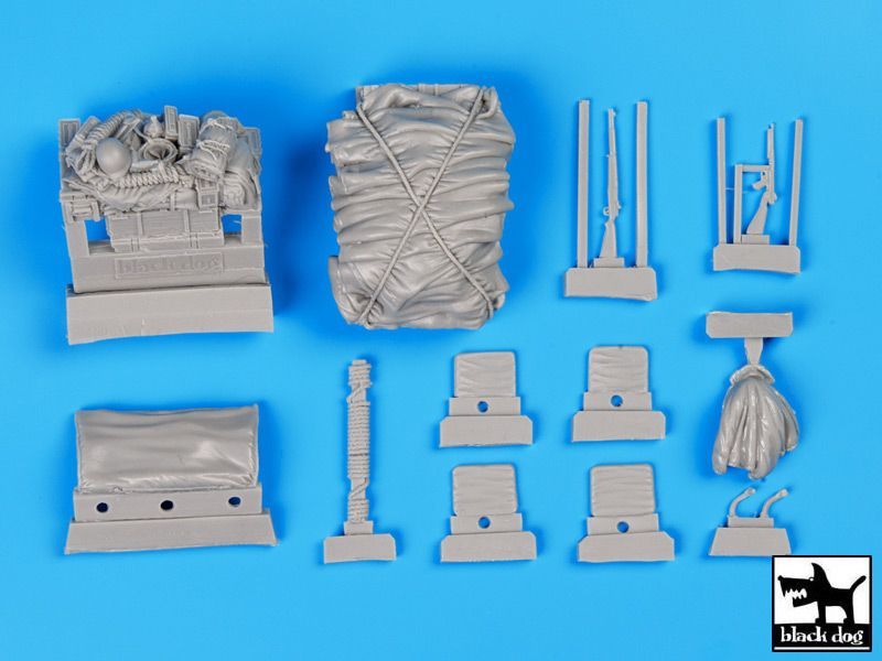 1:35 Us Jeep airborne after drop accessories set
