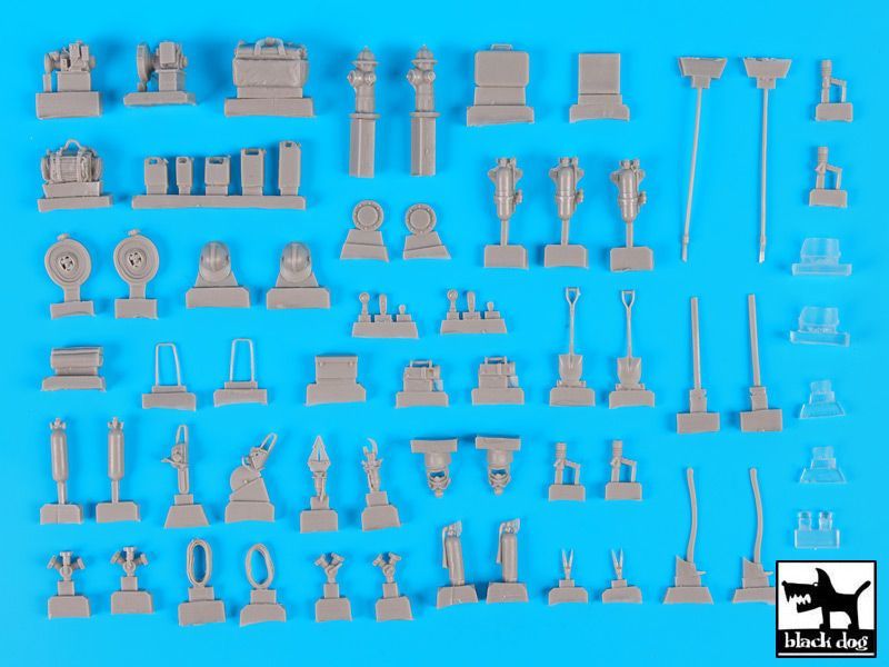 1:35 Firefighters equipment accessories set