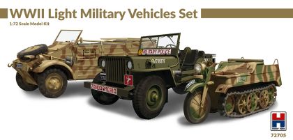 1:72 WWII Light Military Vehicles Set