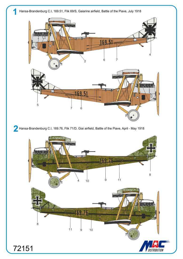 1:72 Hansa-Brandenburg C.I Srs. 169 'Battle of the Piave'