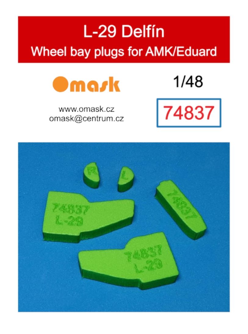 1:48 L-29 Delfín wheel bay plugs (for AMK/Eduard)
