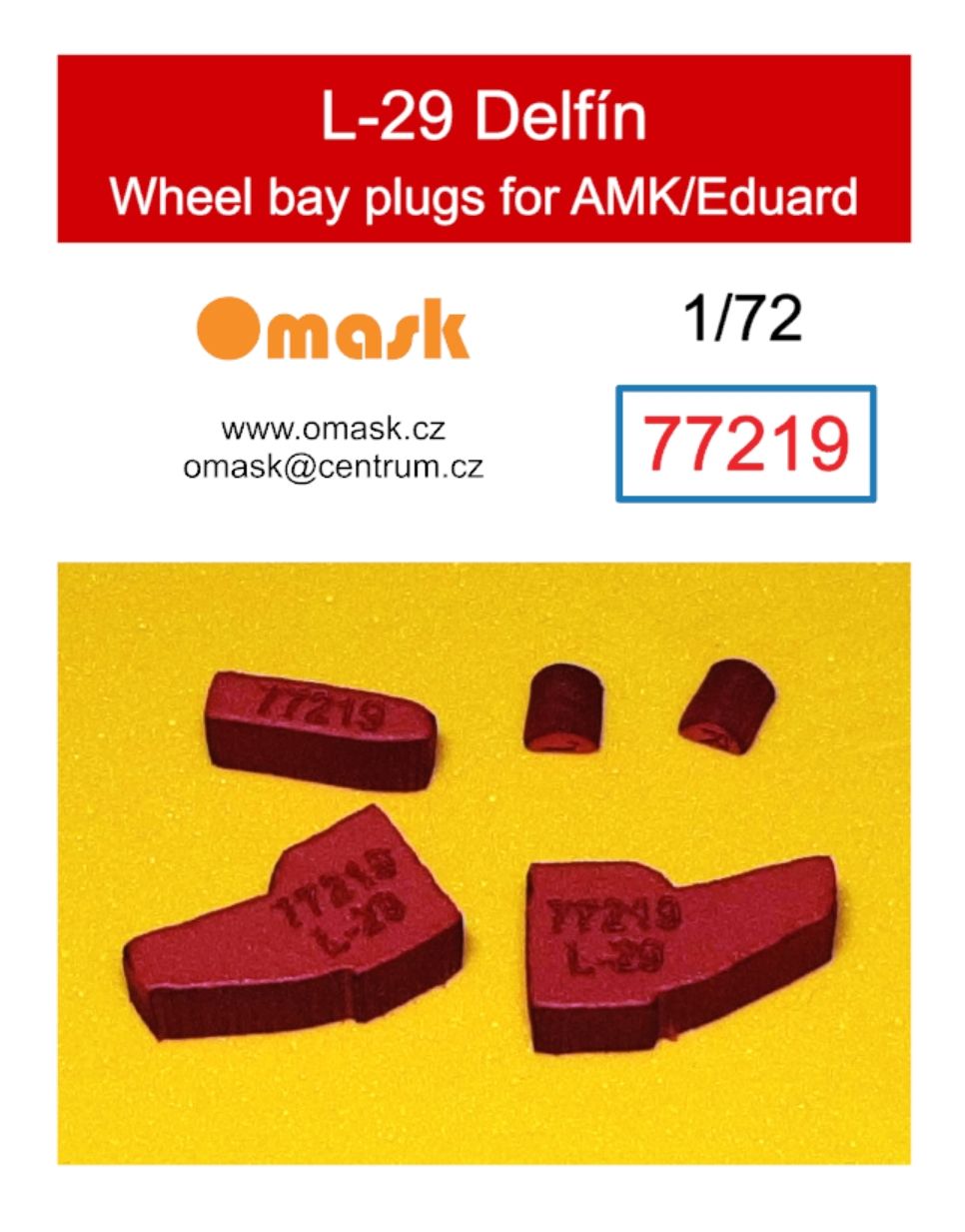 1:72 L-29 Delfín wheel bay plugs (for AMK/Eduard)