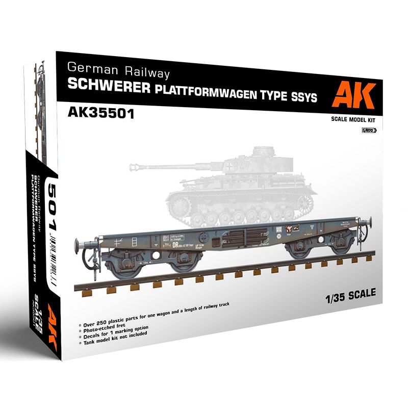 1:35 GERMAN RAILWAY SCHWERER PLATTFORMWAGEN TYPE SSYS