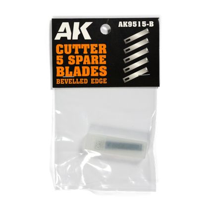 BEVELLED EDGE (5 SPARE BLADES) FOR AK HOBBY KNIFE