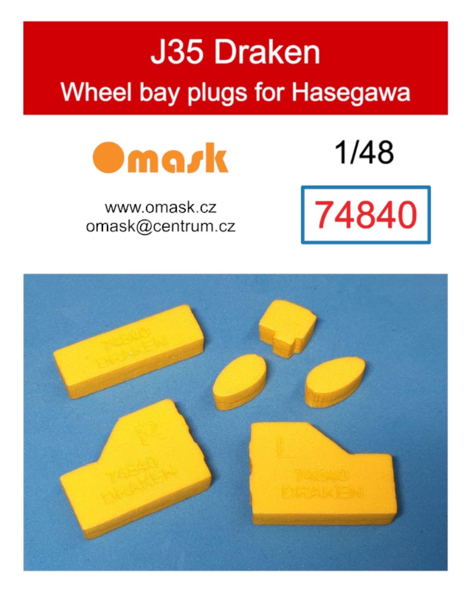 1:48 J35 Draken wheel bay plugs (for Hasegawa)