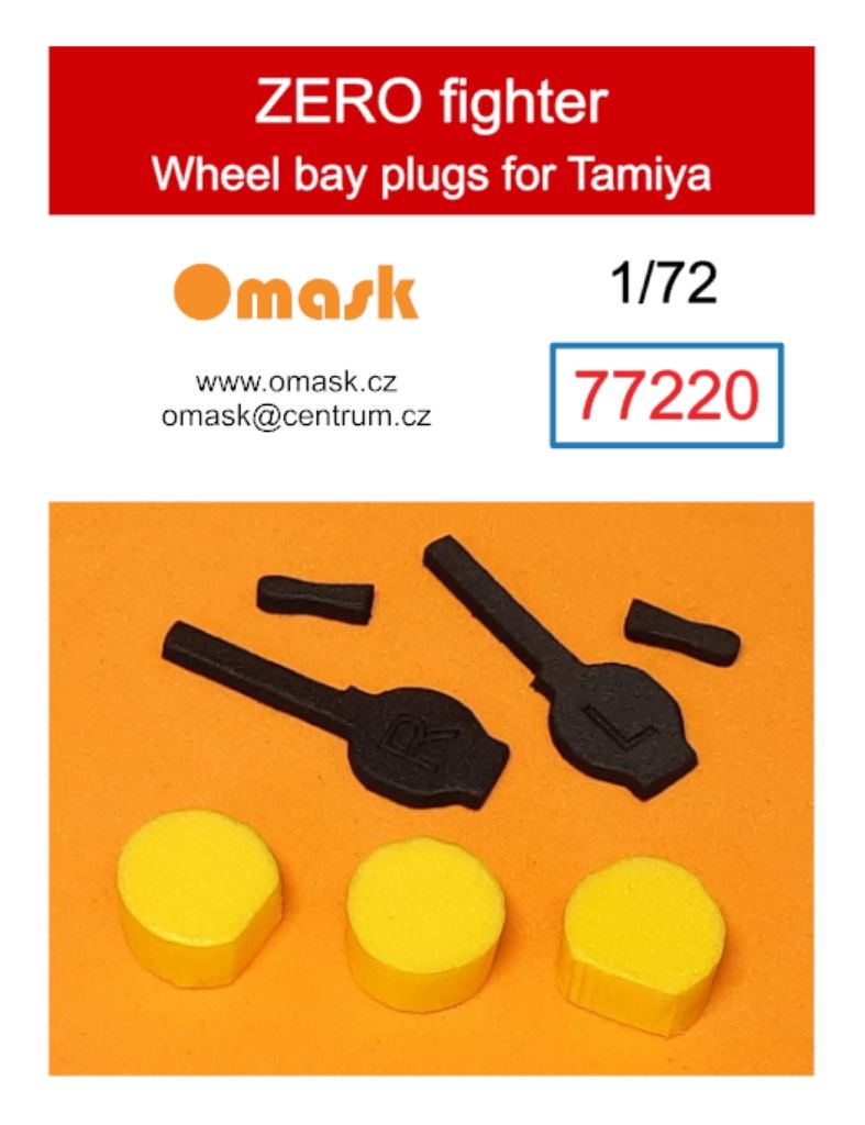 1:72 Zero fighter wheel bay plugs (for Tamiya)