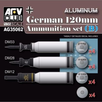1:35 German 120mm Ammunition set (B) (Aluminium)